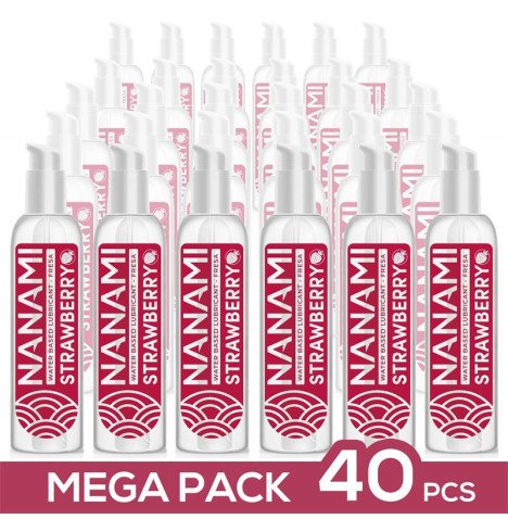 Pack de 40 Water Based Lubricant Strawberry 150 ml