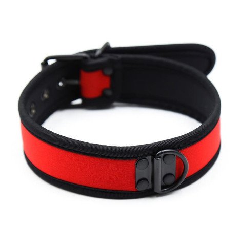 Neoprene Puppy Collar Adjustable Red