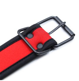 Neoprene Puppy Collar Adjustable Red