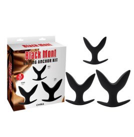 Pack 3 Gaping Anchor Silicone Black